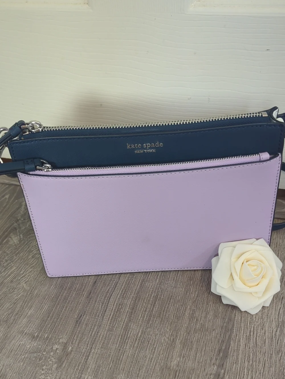 Kate Spade New York Colorblock Lavender Blue Crossbody